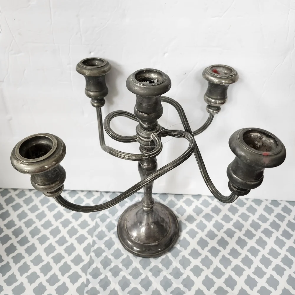 Silverplate Candelabra 5 Branch
